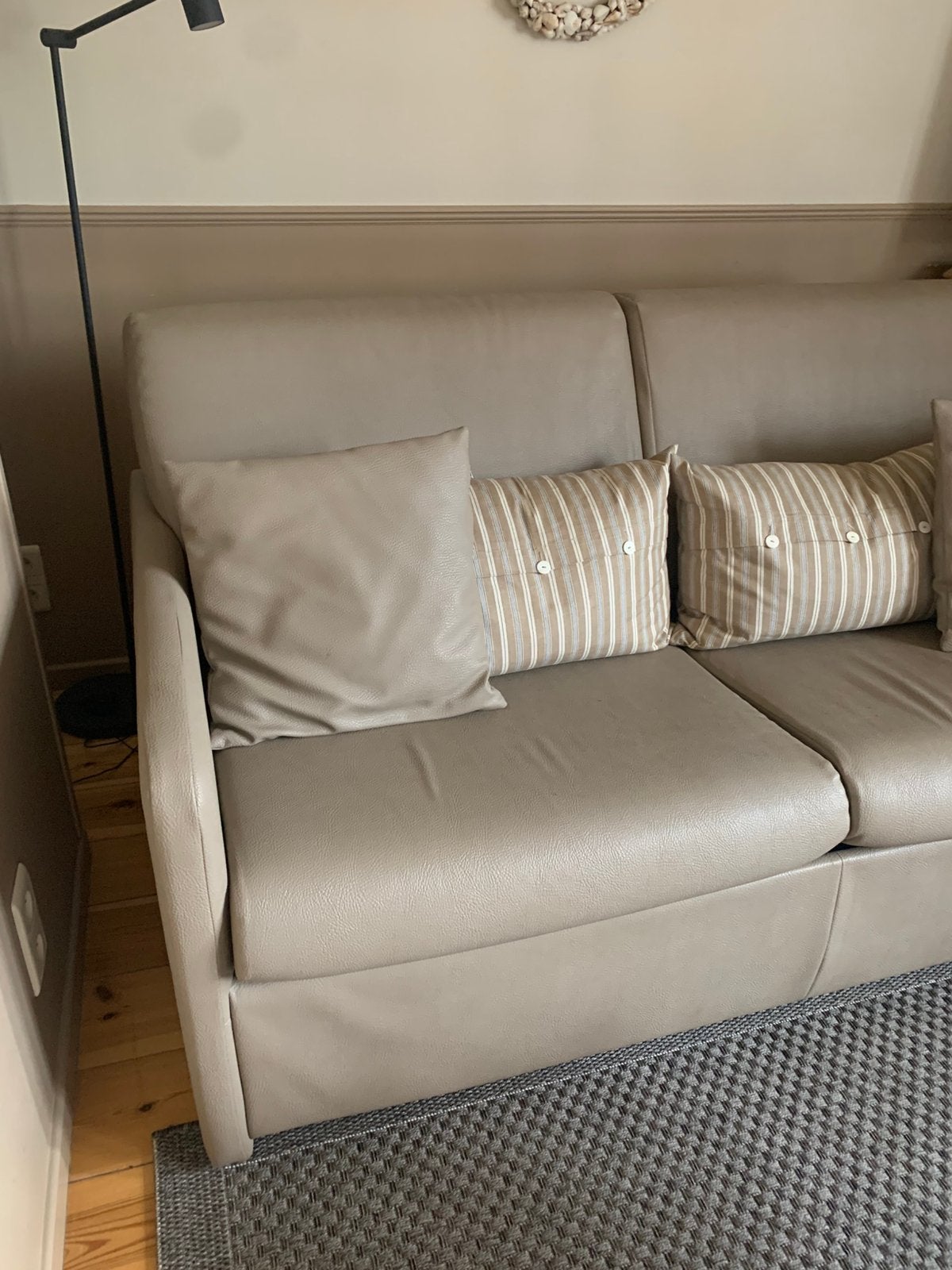 Canapé-lit, Beige, 140 cm, Enlèvement, Utilisé