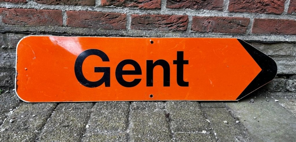 Panneau de signalisation orange, Gent, Enlèvement ou Envoi, Utilisé, Ustensile