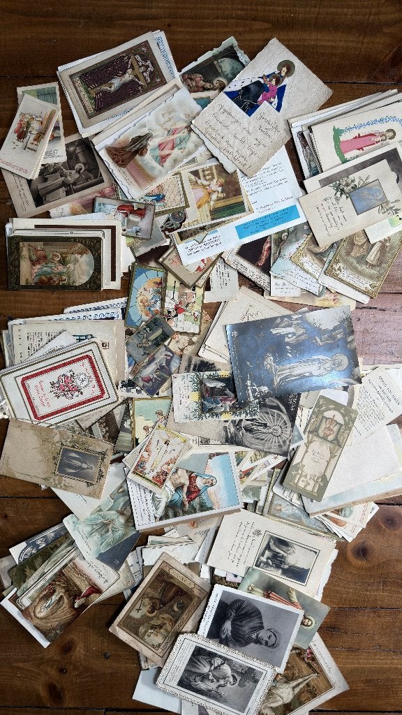 Groot lot van 450+ vintage & antieke religieuze prentjes, Verzamelen, Ophalen of Verzenden, Gebruikt, Kaart of Prent, Christendom | Katholiek