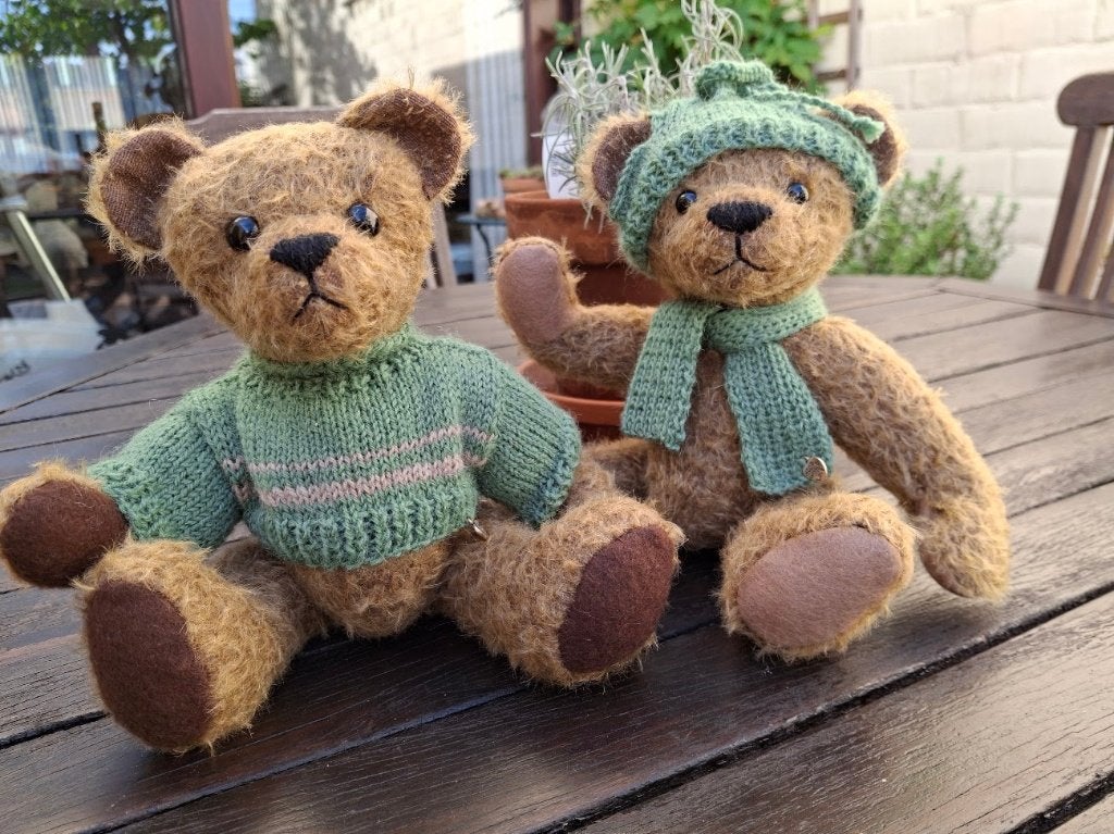Vriendjes ! Handgemaakte teddybeertjes 25 cm, Ophalen of Verzenden, Nieuw, Stoffen beer, Overige merken