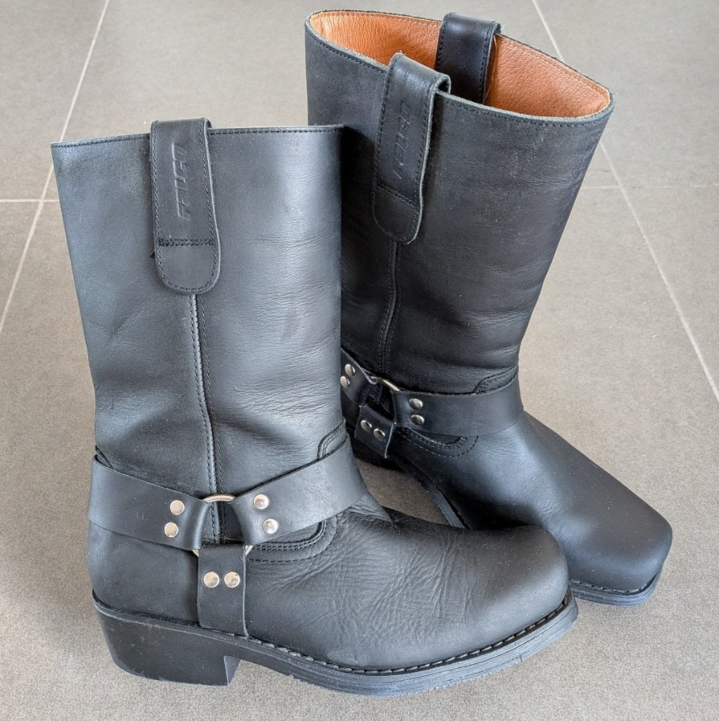 Bottes de moto en cuir Falco Biker unisexes - 42, Seconde main, Falco, Femmes, Bottes