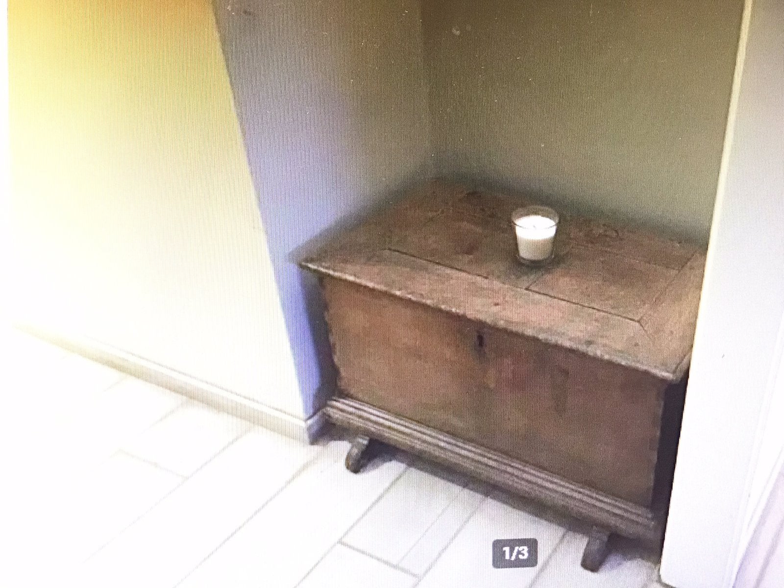 Caisse ancienne en chêne, Enlèvement