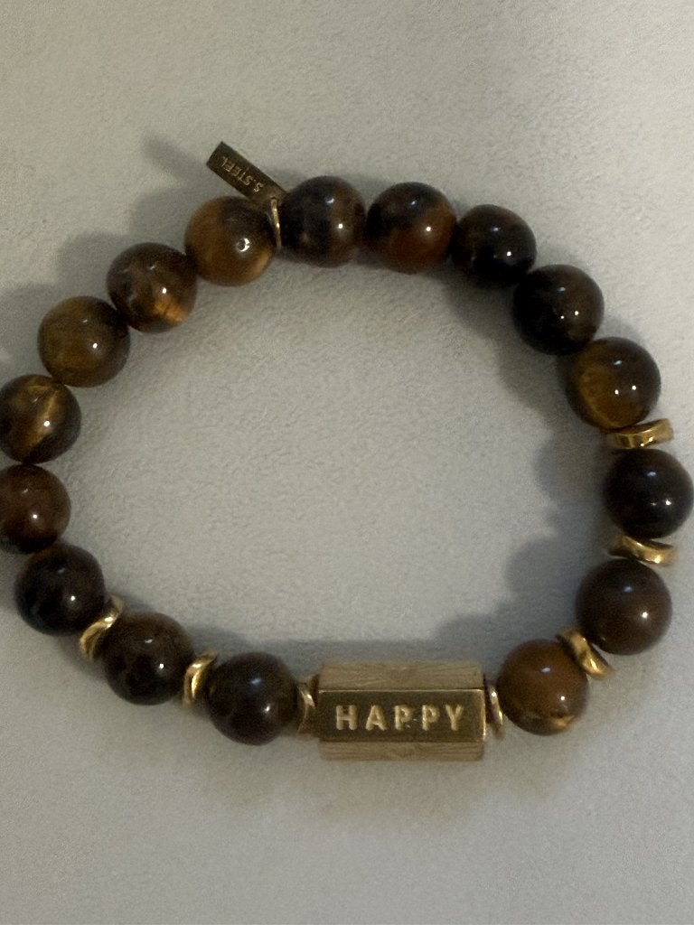 bracelet  oei du tigre, Overige materialen, Ophalen of Verzenden, Zo goed als nieuw, Met bedels of kralen