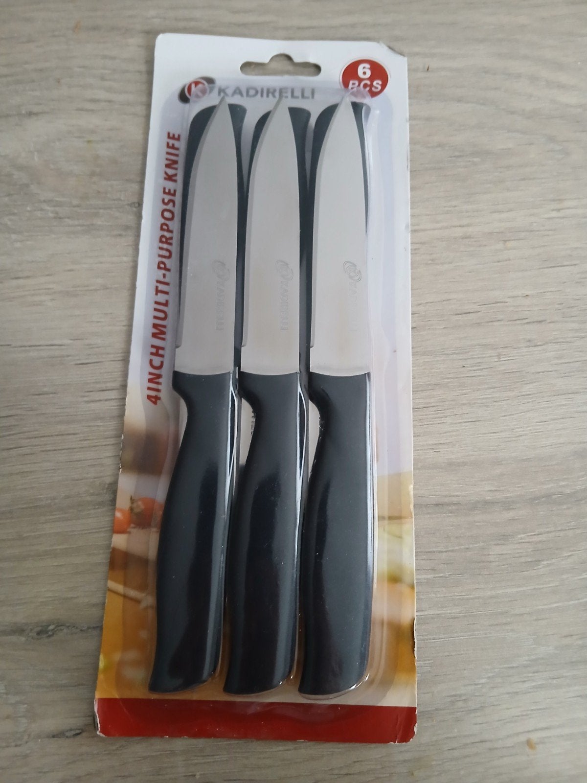 ️ Lot de 6 couteaux de cuisine 4 pouces (10 cm) KADIRELLI, Enlèvement ou Envoi, Neuf, Set de couverts
