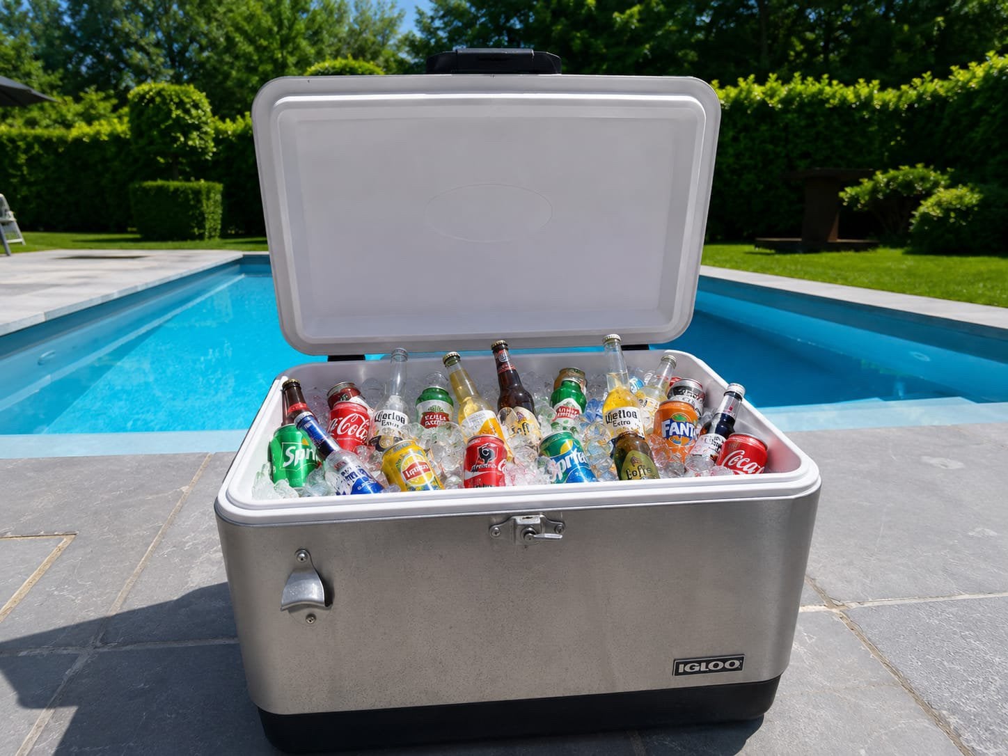 Nieuwstaat : Igloo stainless steel dranken cooler, Tuin en Terras, Barbecue-accessoires, Ophalen, Zo goed als nieuw