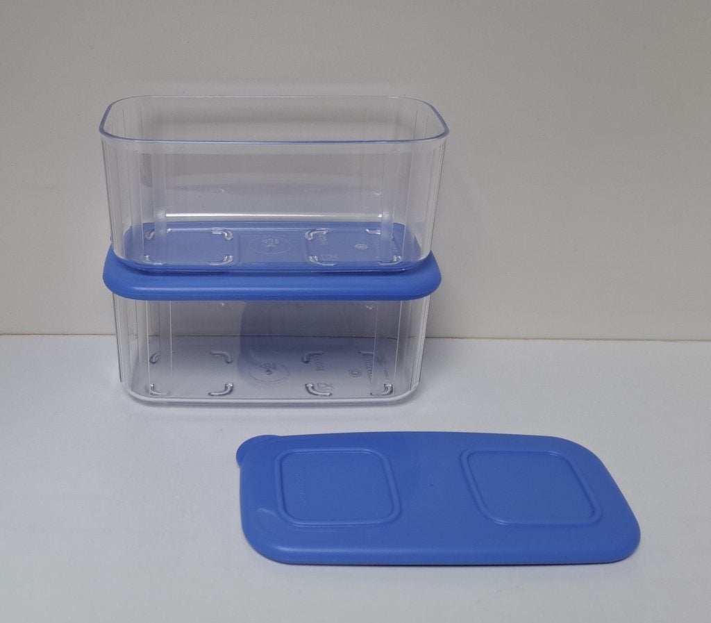 Tupperware™ « Clear & Fresh » Koelkast - 460 ml  x 2, Verzenden, Nieuw, Blauw, Bus of Trommel