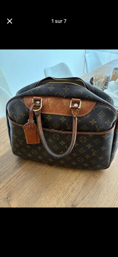 Sac Louis Vuitton Vintage, Enlèvement, Comme neuf, Brun, Moins de 40 cm