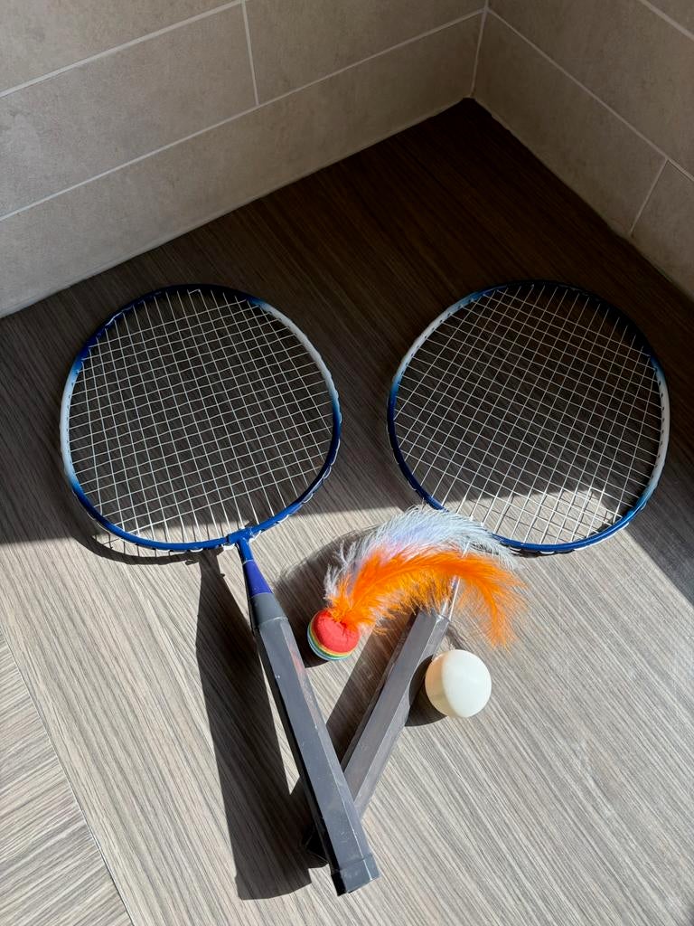 Badminton set kids, Sport en Fitness, Ophalen, Zo goed als nieuw, Racket(s)