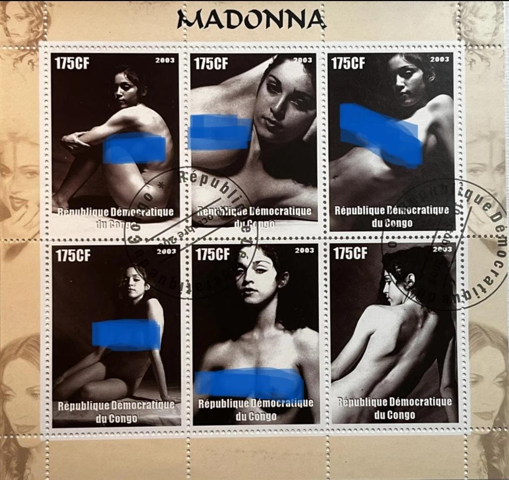 Rare : 6 timbres de Madonna nue, Autres thèmes