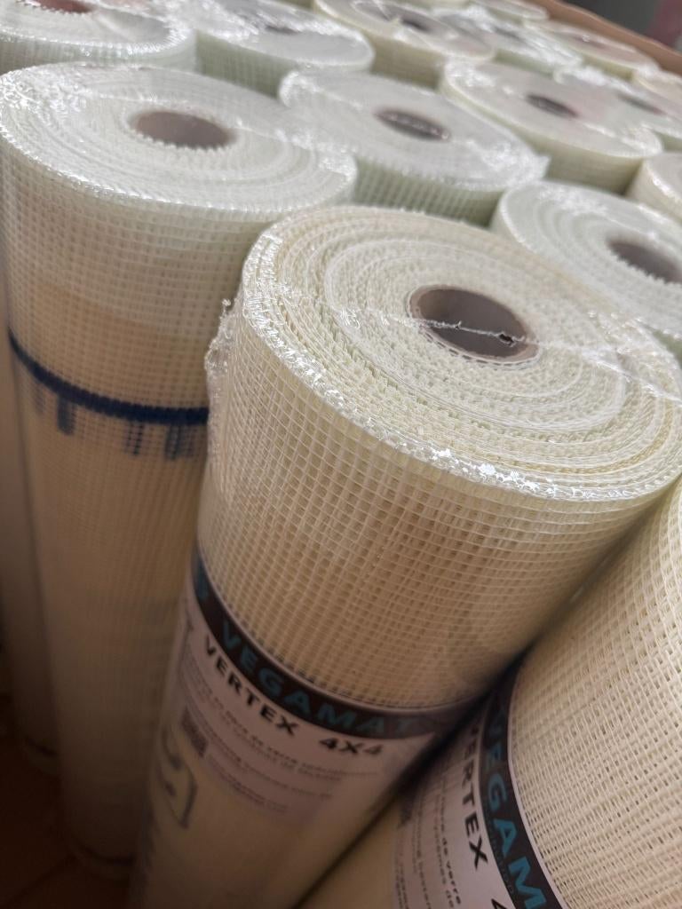 vertex 1mx50m 4x4 Treillis fibre de verre façade, Services & Professionnels, Plâtriers & Carreleurs, Plâtre