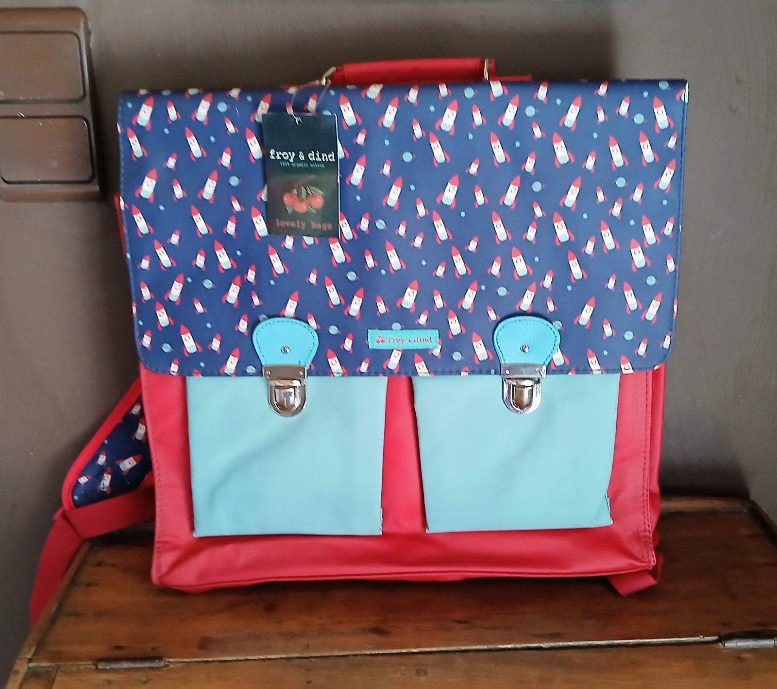 Prachtige retro model boekentas Froy & Dind nieuw, Ophalen of Verzenden