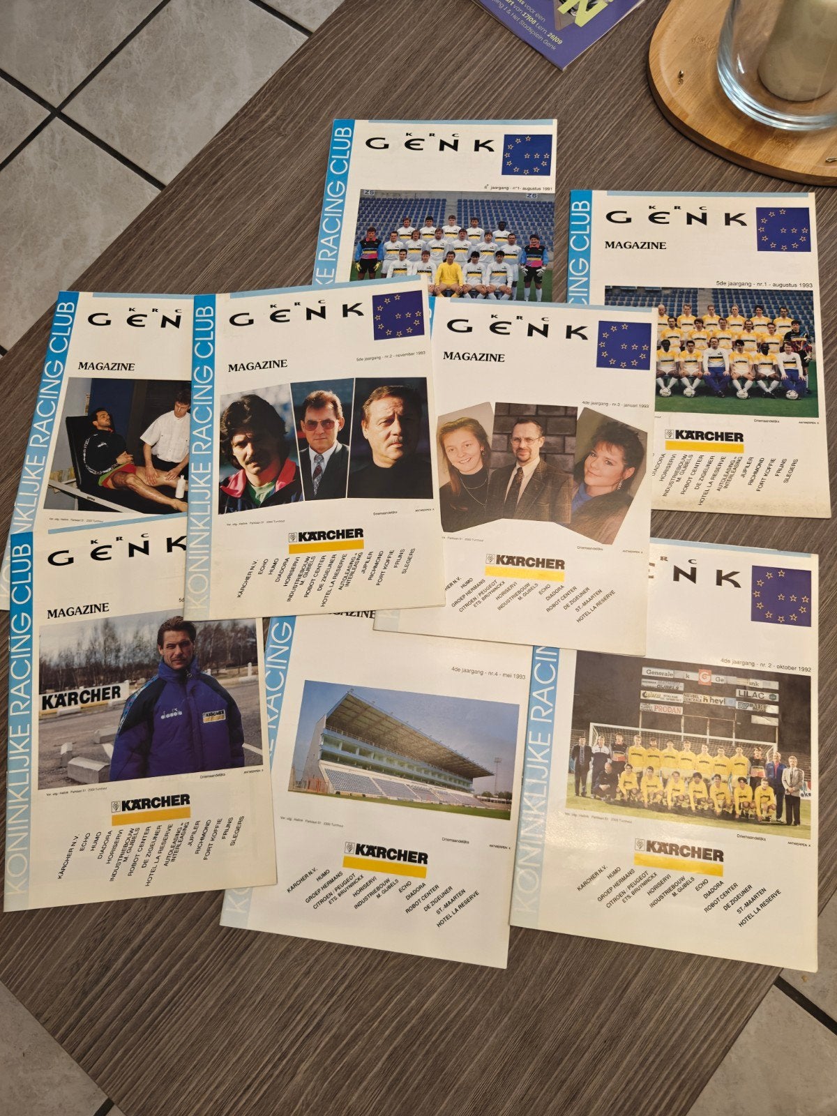 retro KRC Genk magazines (diadora,kärcher), Enlèvement ou Envoi