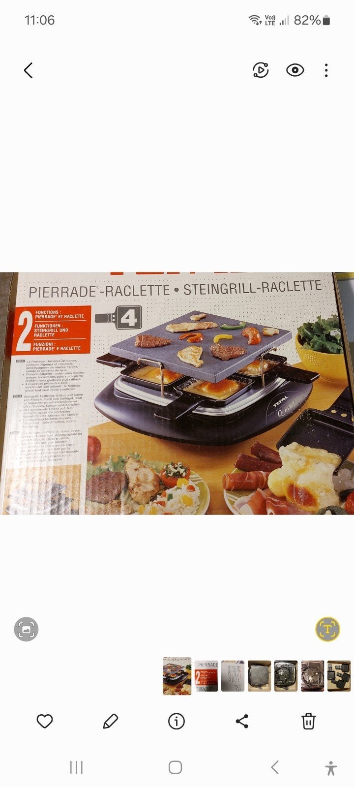 2 x Tefal Steengrill en Raclette, Electroménager, Enlèvement, Utilisé, Gril en pierre