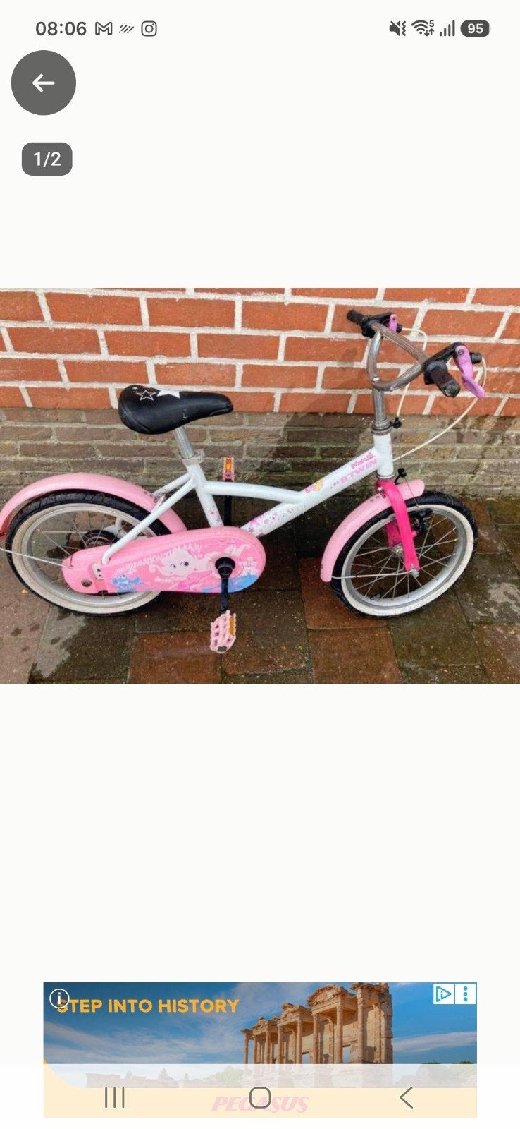 kinderfiets 16inch, Ophalen