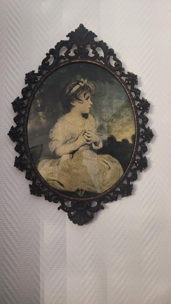 Koperen Kader met prent kader 31cm op 43cm, Antiek en Kunst, Ophalen of Verzenden, Koper