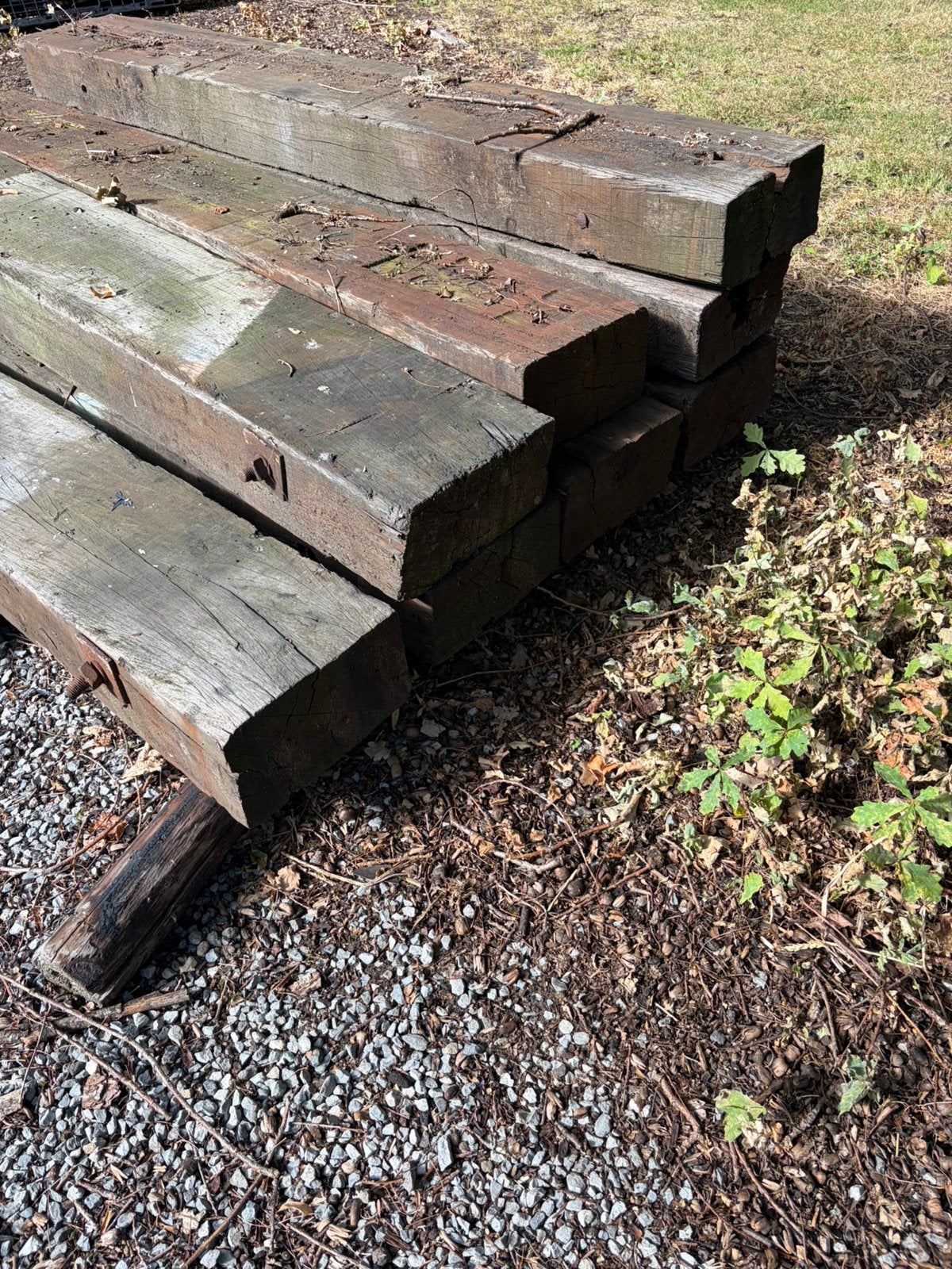 Eiken spoorliggers.8 stuks, Tuin en Terras, Ophalen, Zo goed als nieuw