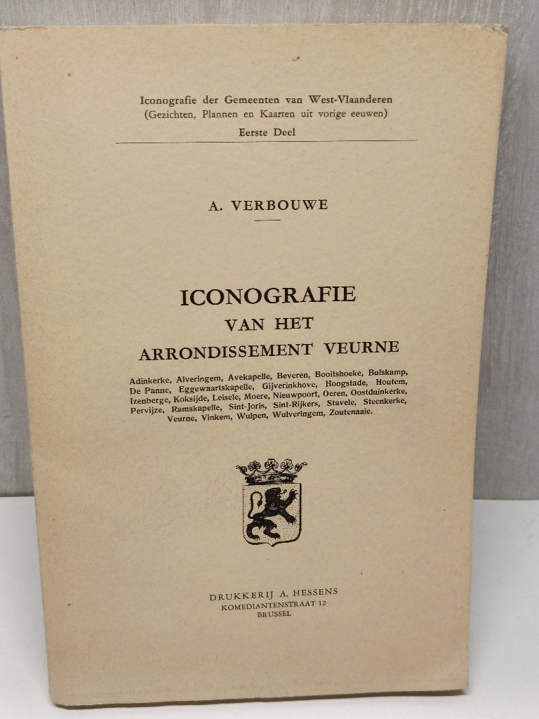 iconografie van het arrondissement veurne Verbouwe, Ophalen of Verzenden, Gelezen