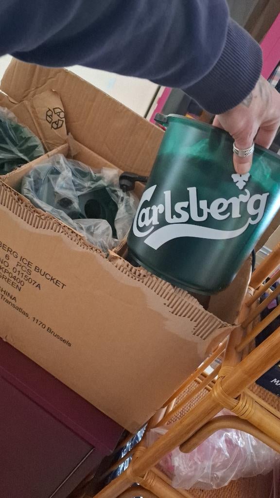 3 Calsberg ijsemmers nieuw, Ophalen of Verzenden, Nieuw, Gebruiksvoorwerp