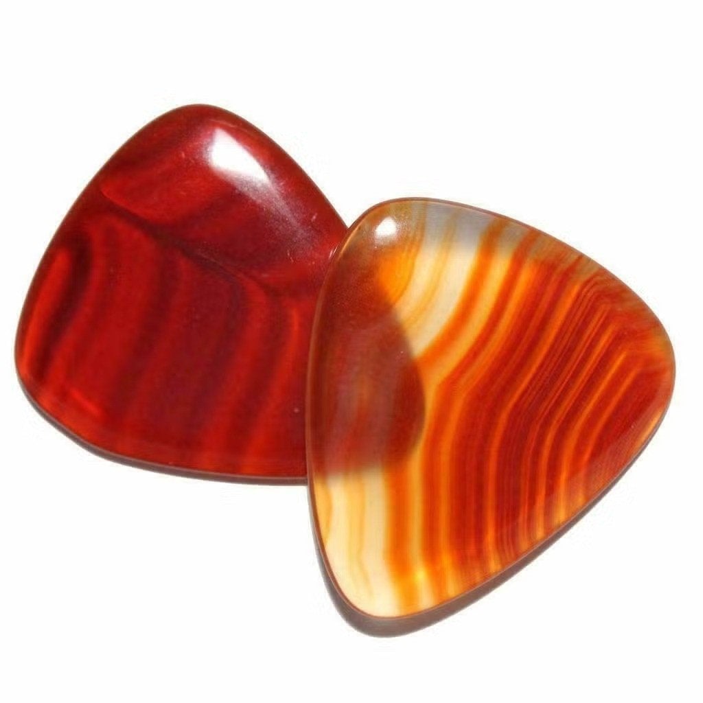 Rode Agaat minerale plectrum handgemaakt, Musique & Instruments, Enlèvement ou Envoi, Neuf, Guitare acoustique