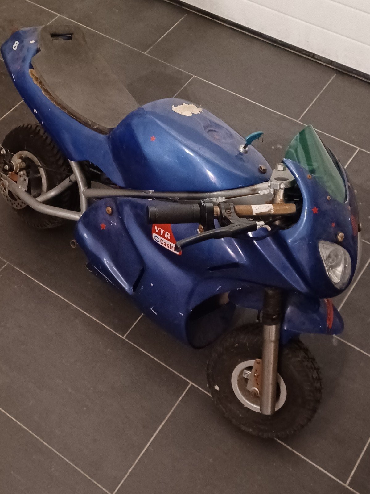pocketbike elektrisch, Ophalen