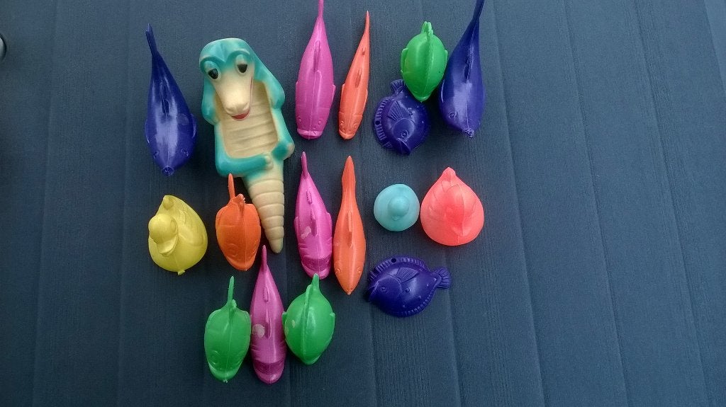 17 pièces de jouets de bain - Vintage, Enlèvement ou Envoi, Utilisé, Canard de bain, Autres marques