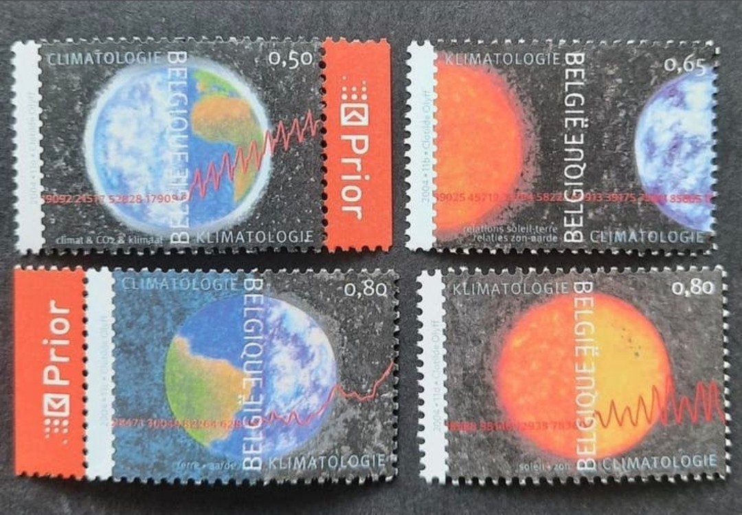 Belgique : COB 3278/81 ** Climatologie 2004, Sans timbre, Neuf, Enlèvement ou Envoi, Non oblitéré