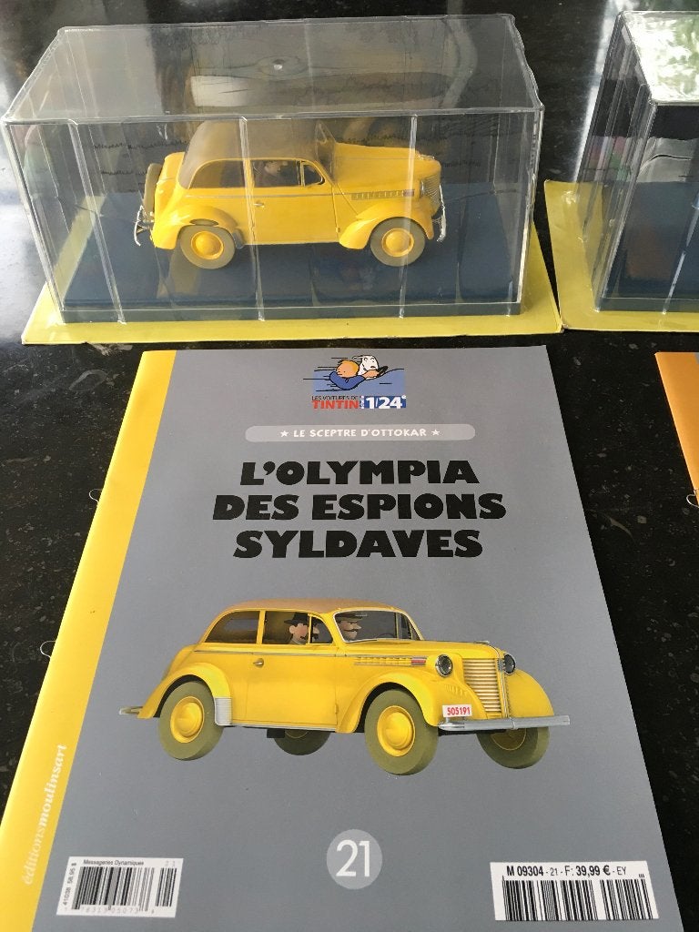 Tin tin auto s met boekje 85€ stuk enkel ophalen, Collections, Collections Autre, Enlèvement, Comme neuf