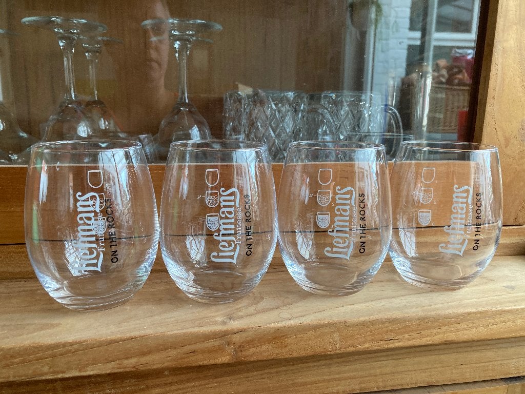Set 4 glazen - Liefmans Fruitesse on the rocks, Collections, Verres & Petits Verres, Enlèvement, Comme neuf, Autres types