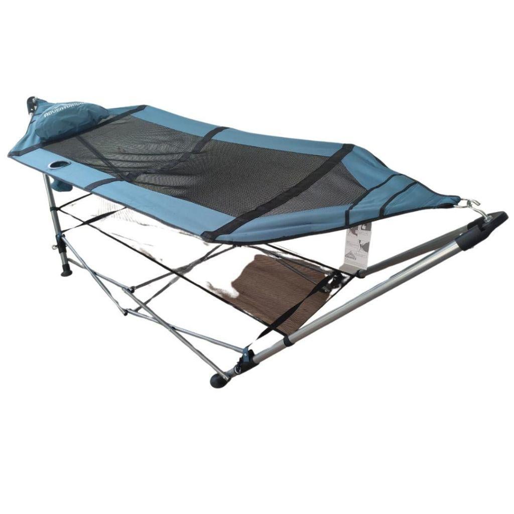 Hangmat met opvouwbaar frame voor binnen en buiten 1-persoon, Tuin en Terras, Opvouwbaar, Nieuw, Ophalen of Verzenden, Eenpersoons