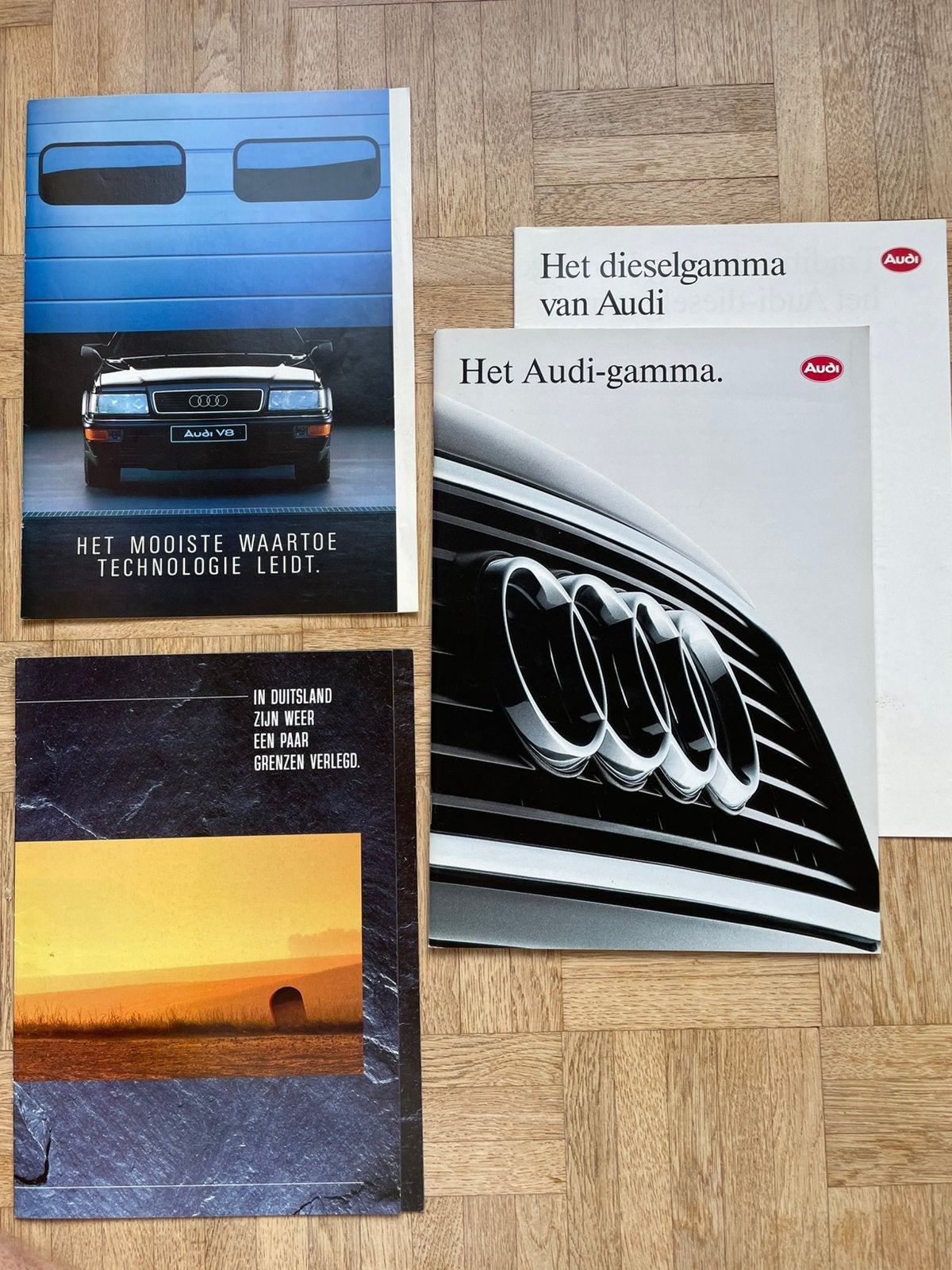 Brochures Audi-Gamma begin 1990, Livres, Enlèvement ou Envoi, Comme neuf, Audi