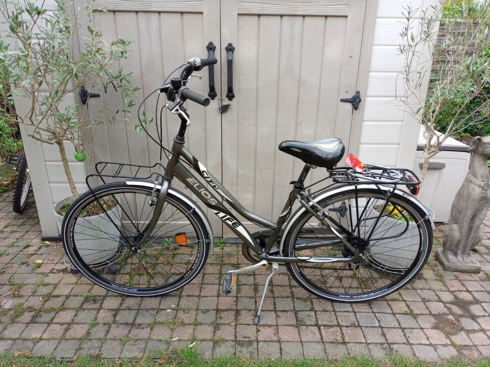 Damesfiets Elios Life City in prima staat te Leuven., Ophalen, Velgrem, Versnellingen, Elios