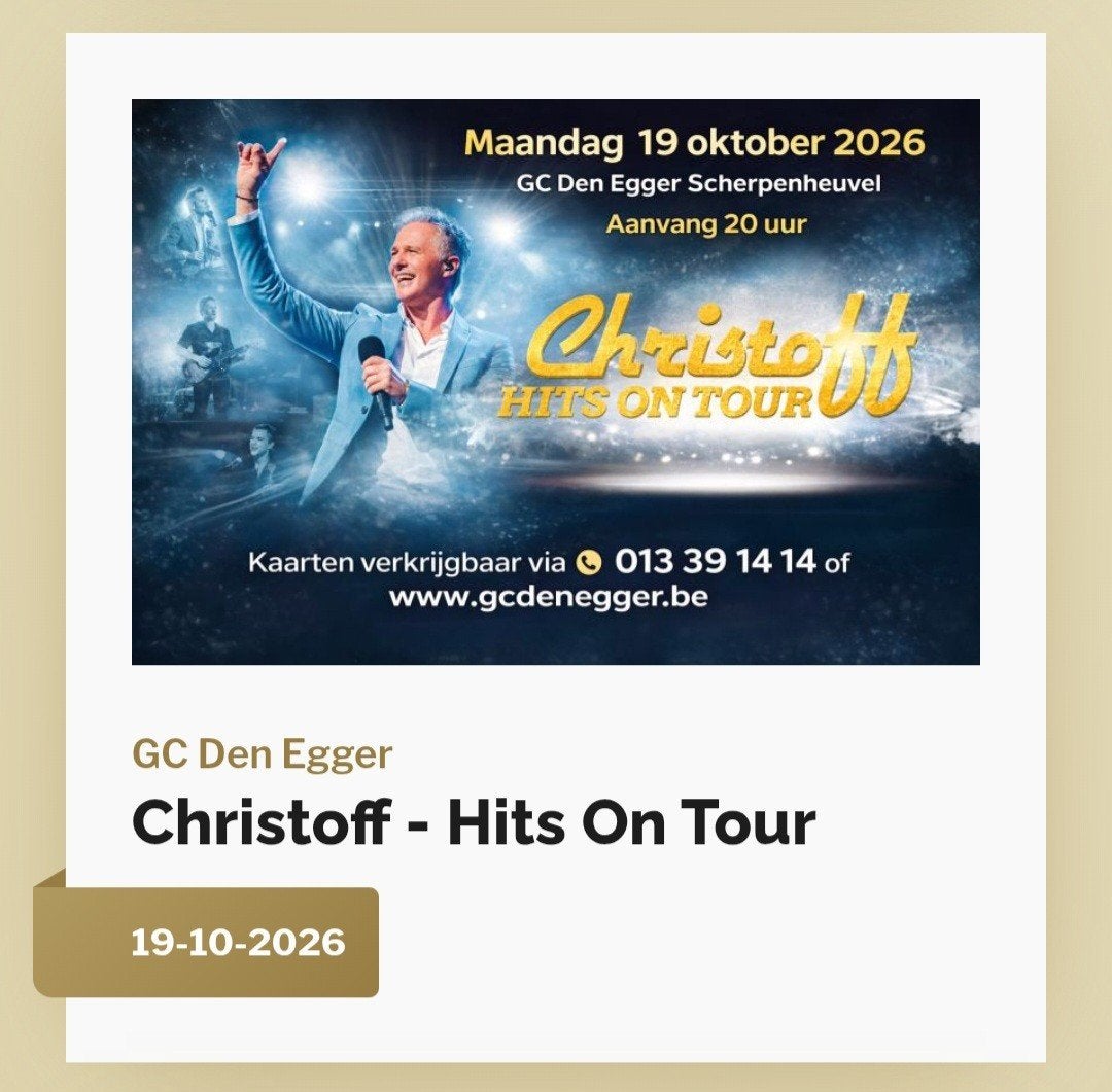 Optreden Christoff in Den Egger te Scherpenheuvel, Verzamelen, Ophalen of Verzenden