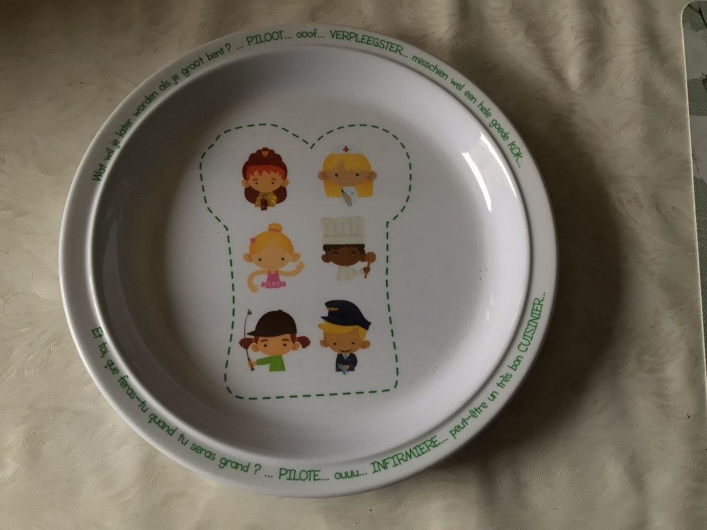 Assiette pour enfants, que voulez-vous être plus tard,Planta, Enlèvement ou Envoi, Neuf