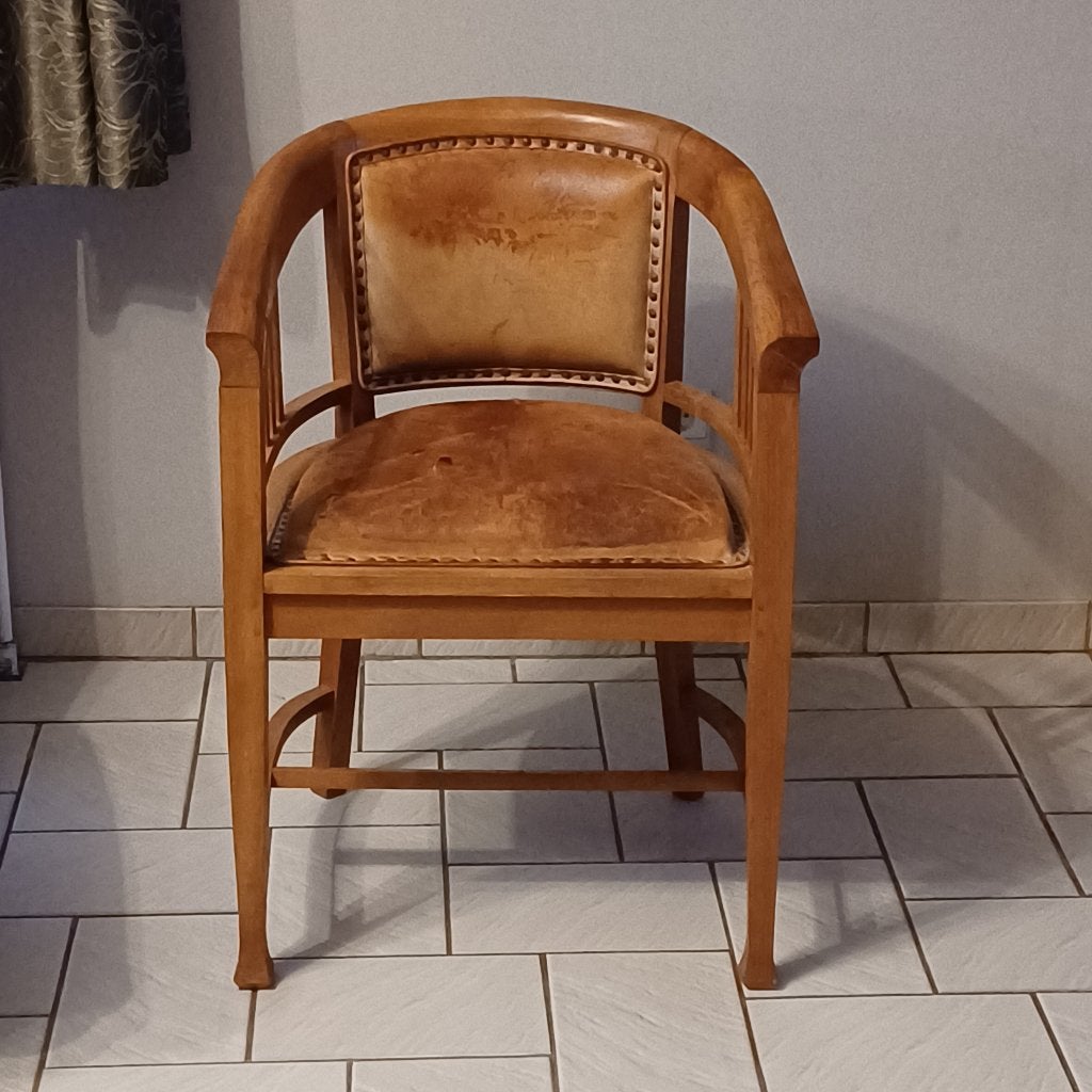 Clubfauteuil, Ophalen, Gebruikt, Leer