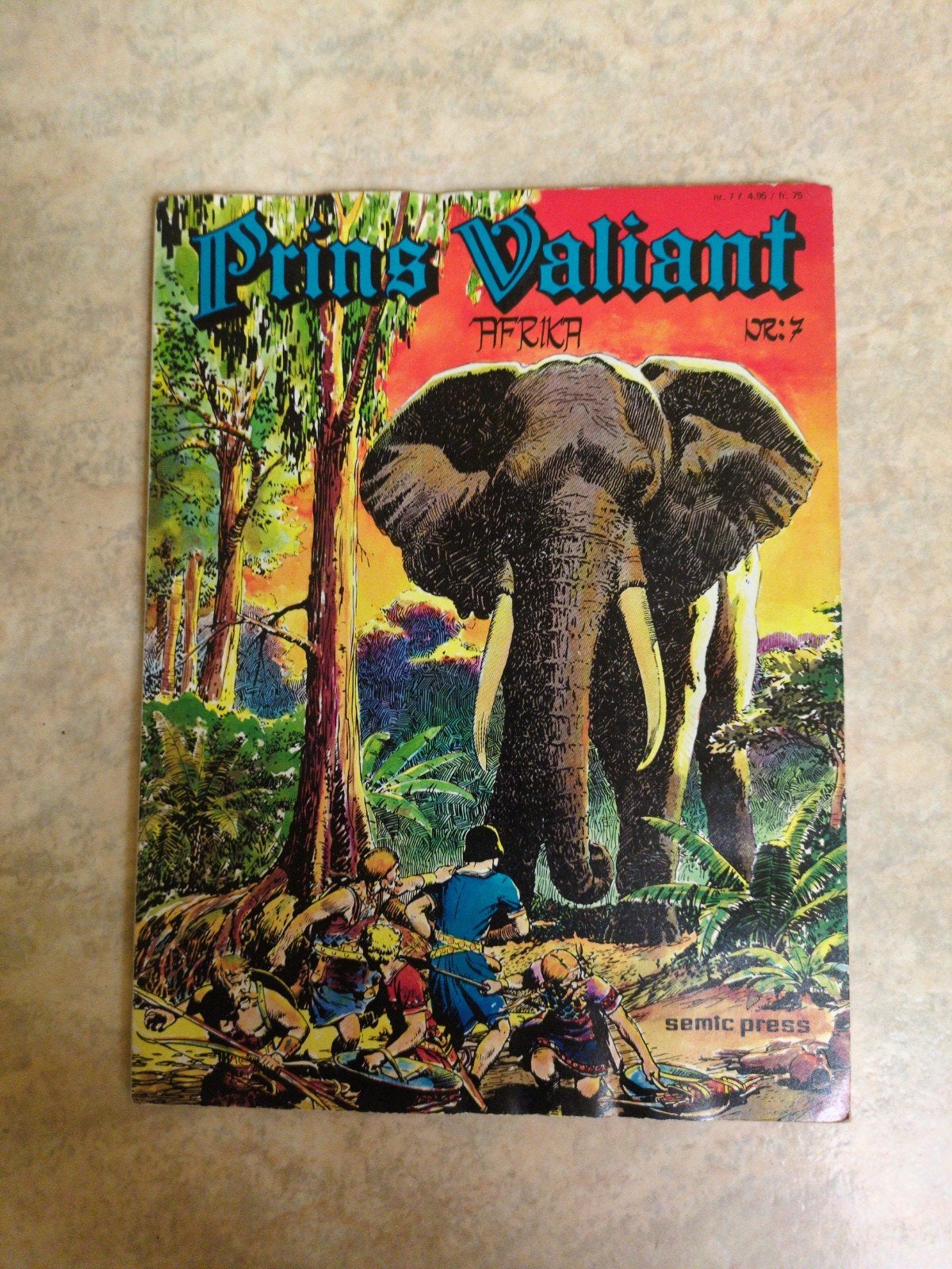 Prins Valiant nr 7 Afrika, Enlèvement ou Envoi