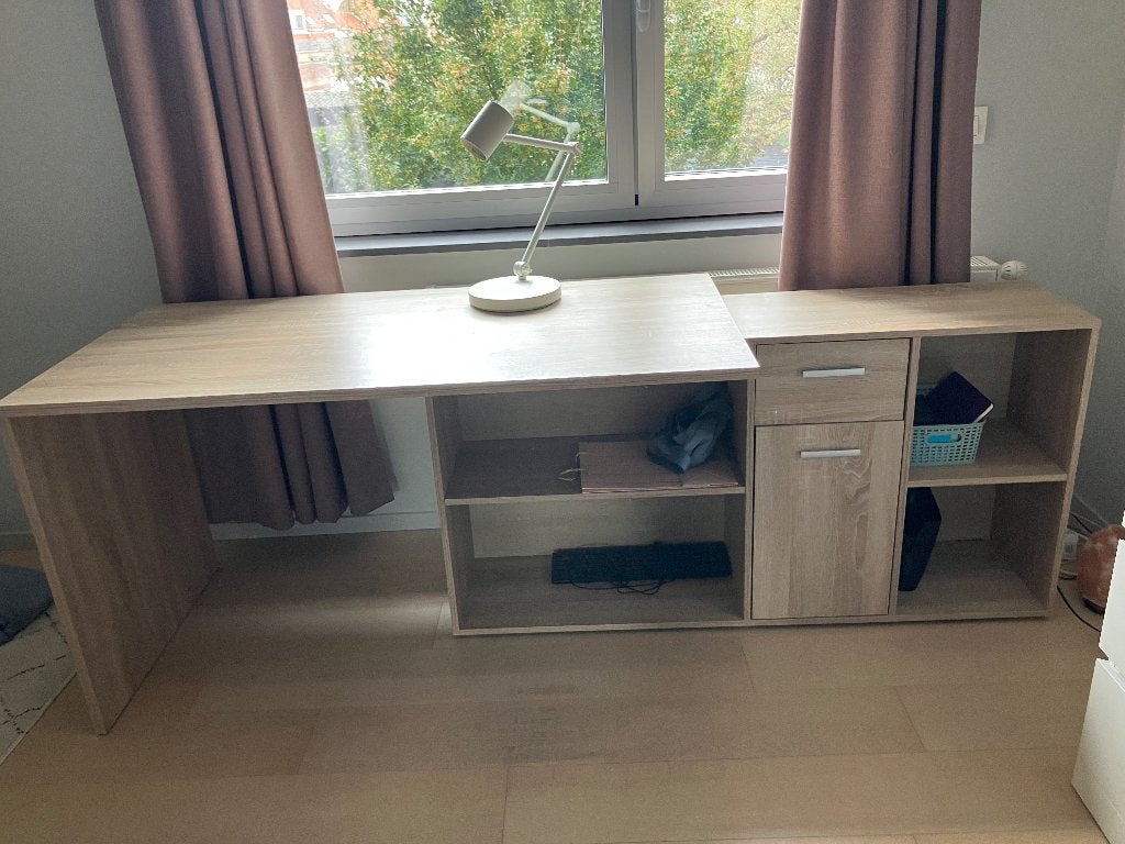 Bureau, Huis en Inrichting, Opbergruimte, Gebruikt, Spaanplaat of MDF, Bruin