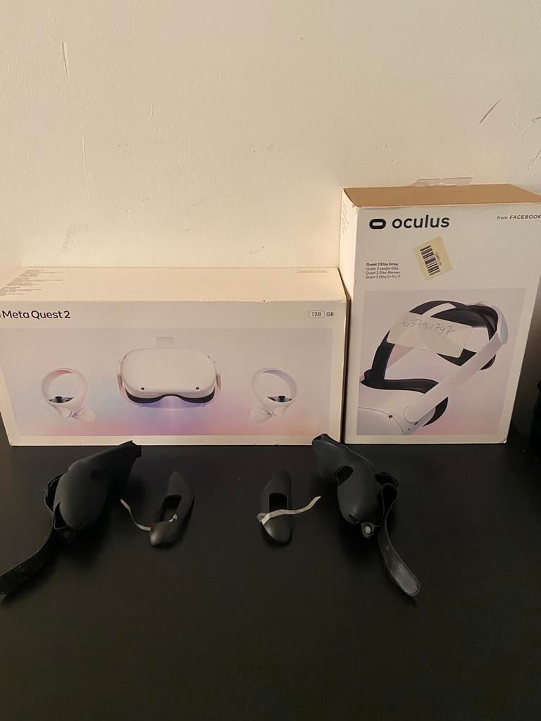 Meta Quest 2 met KIWI Design Controller Grips en Elite Strap, Enlèvement, Comme neuf, Lunettes VR, Autres plateformes