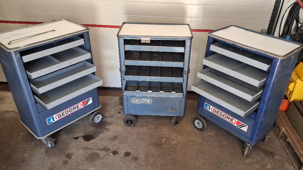 Gedore en Format gereedschapwagens, Doe-het-zelf en Bouw, Gereedschapskisten, Ophalen