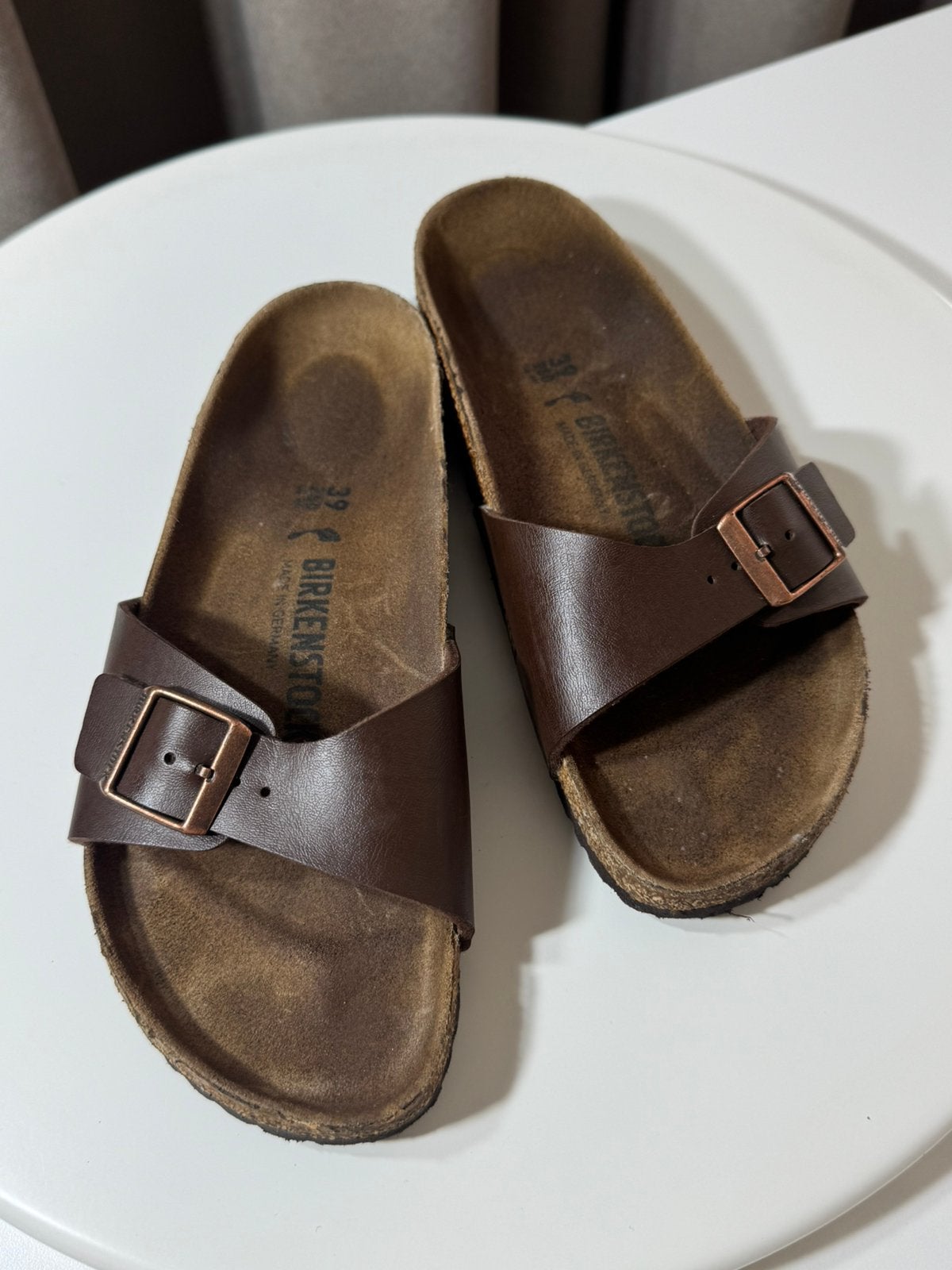 Birkenstock Madrid bruine sandalen/muiltjes - maat 39, Ophalen, Gedragen, Sandalen of Muiltjes