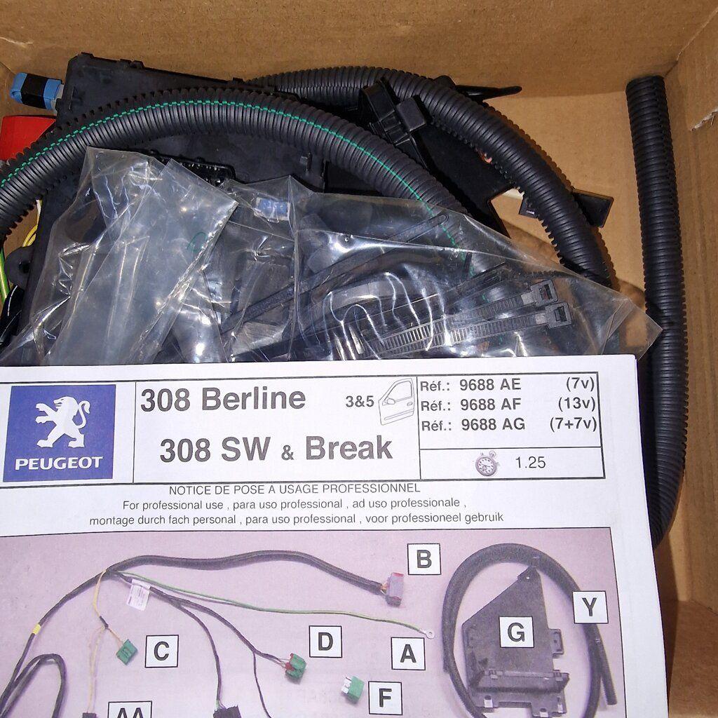 Trekhaak kabelset 7 polig 9688AE nieuw Peugeot 308 Berline, Auto-onderdelen, -, -, Nieuw, Ophalen of Verzenden