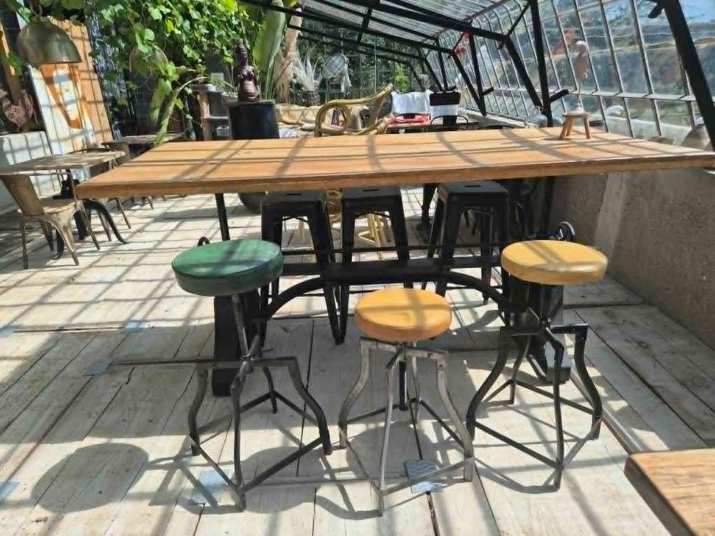 barkrukken, Huis en Inrichting, Barkrukken, Ophalen, 60 tot 90 cm, Leer, Zo goed als nieuw
