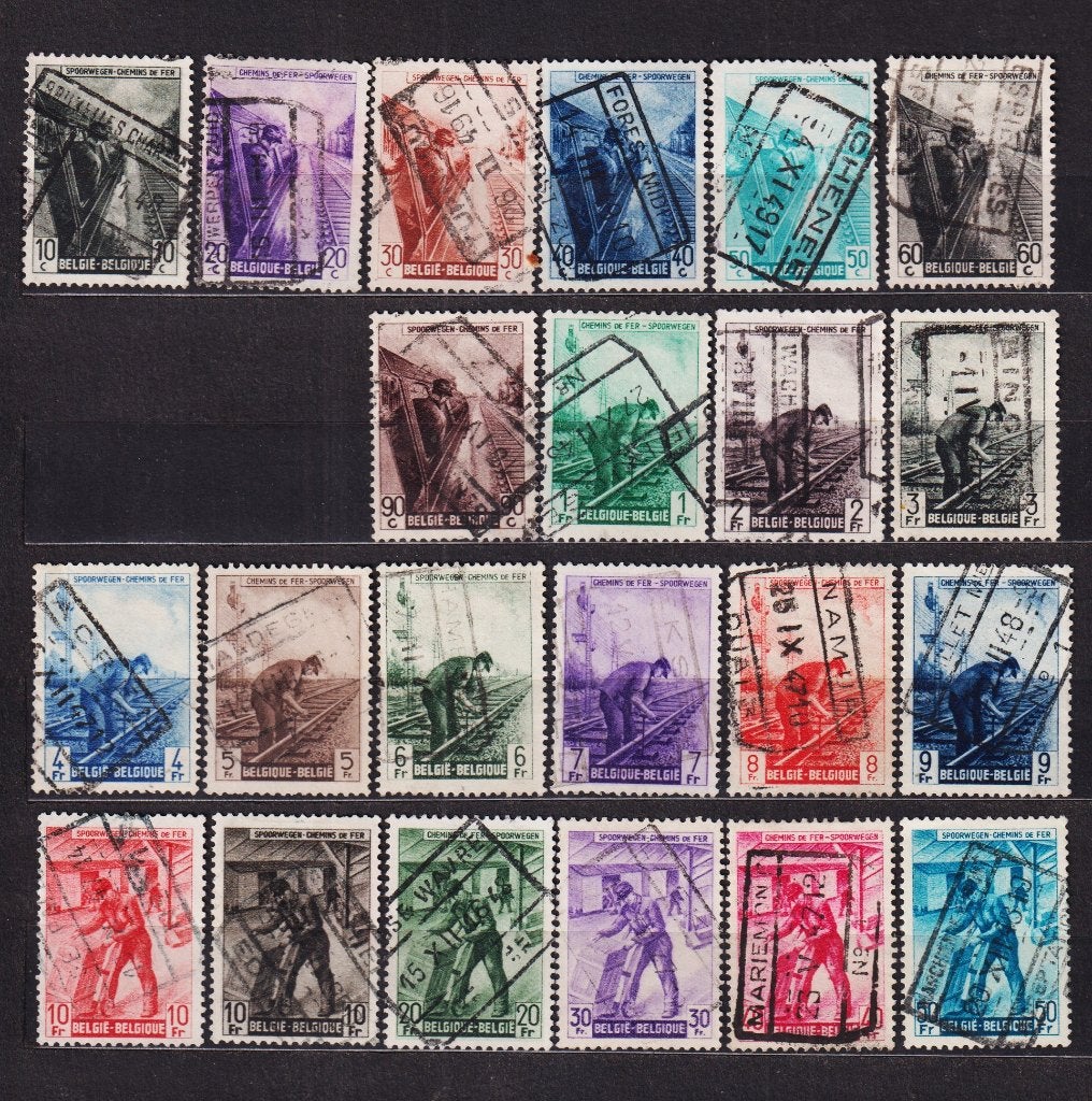 België Spoorwegzegels 1945 tussen TR264 en TR287 gestempeld, Postzegels en Munten, Postzegels | Europa | België, Verzenden, Gestempeld