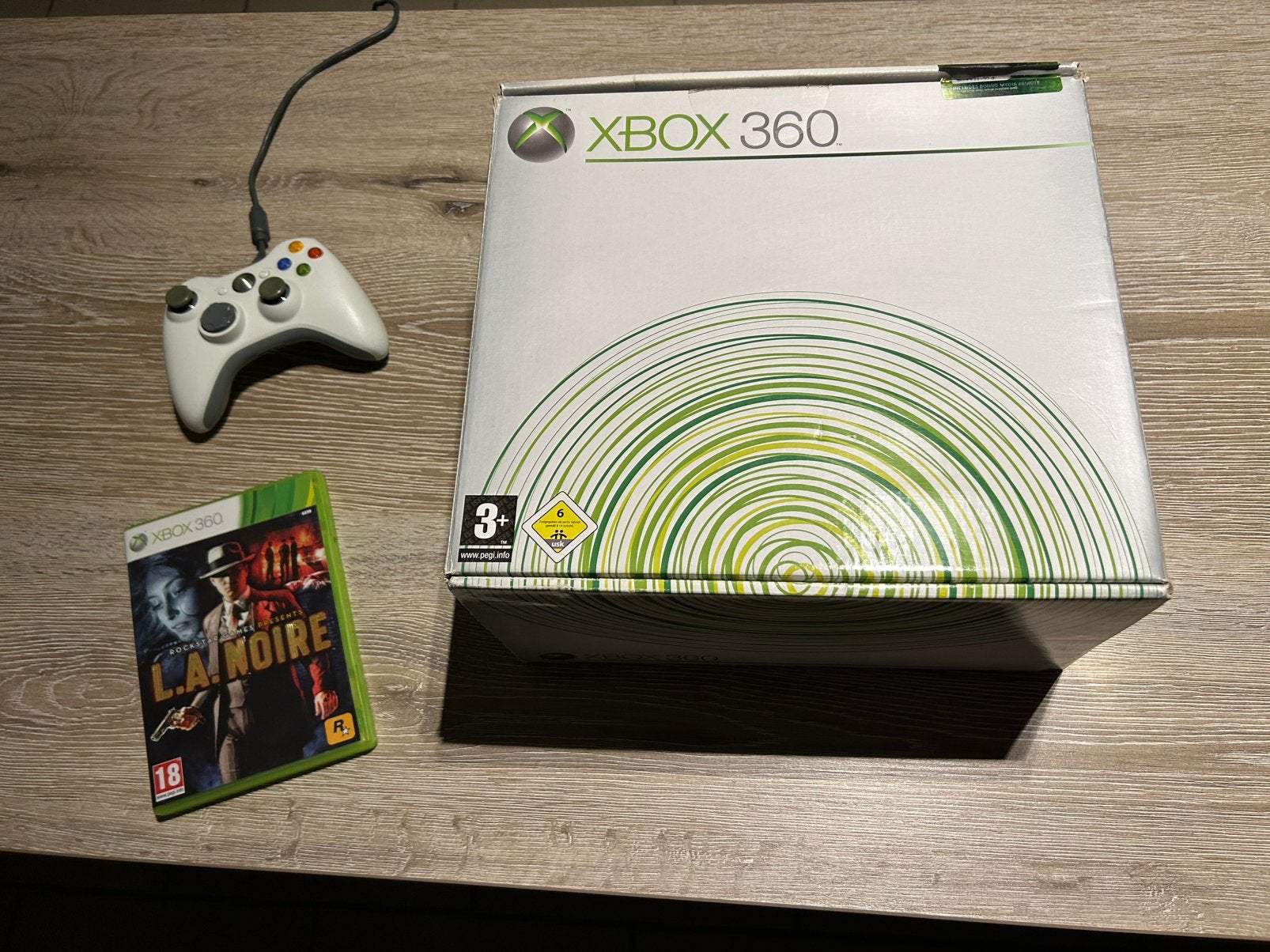 Xbox 360 (2005) + accs, Consoles de jeu & Jeux vidéo, Enlèvement ou Envoi, 20 GB, Utilisé, 360 Arcade ou Core