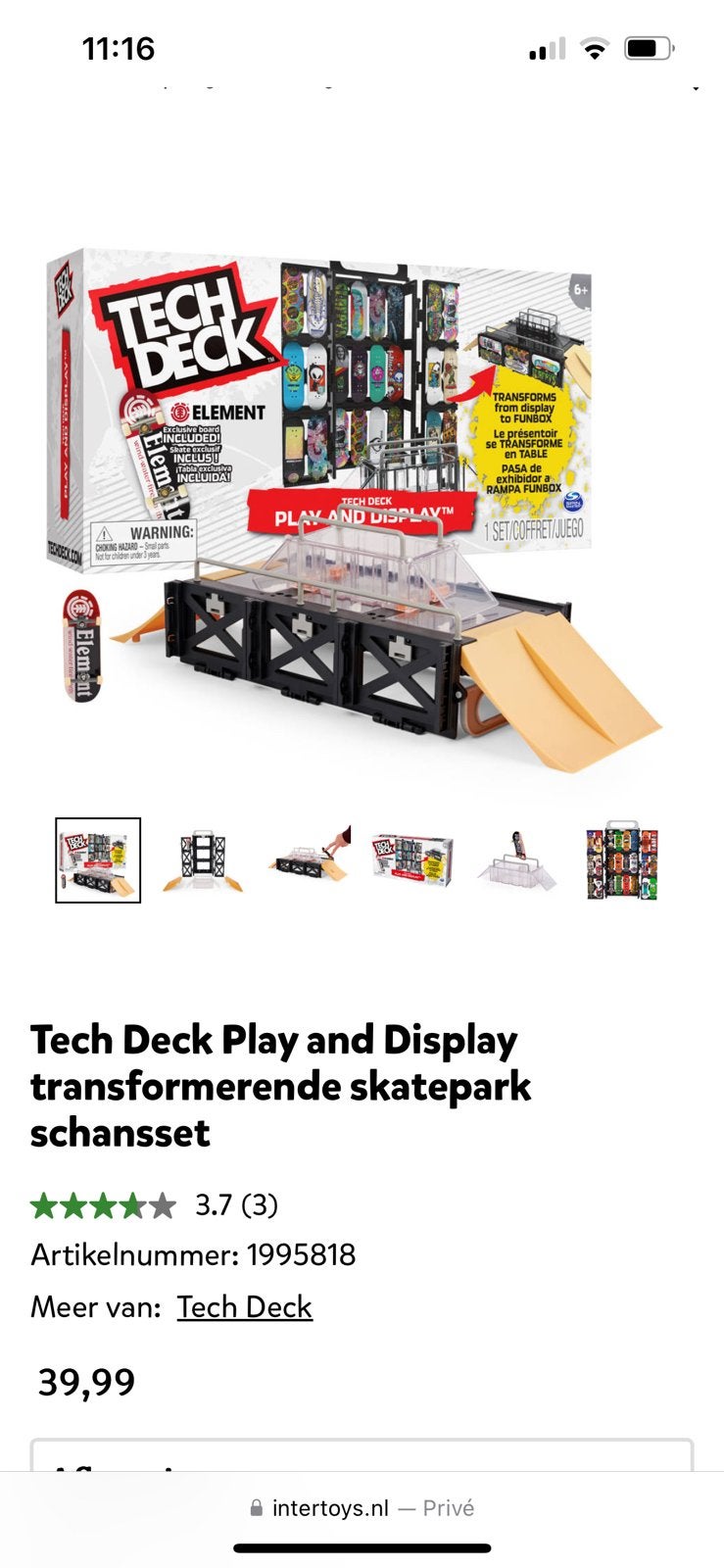 Tech Deck Play & Display, Enlèvement, Comme neuf