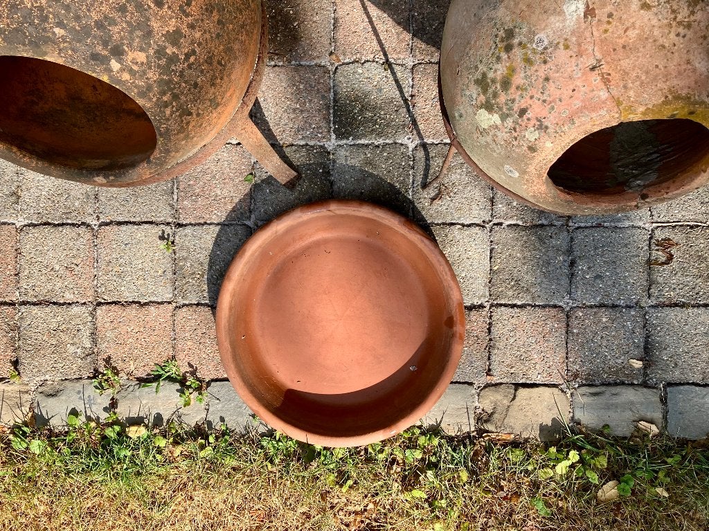 Grote terracotta onderschotel, Tuin en Terras, Bloempotten, Ophalen, Terracotta