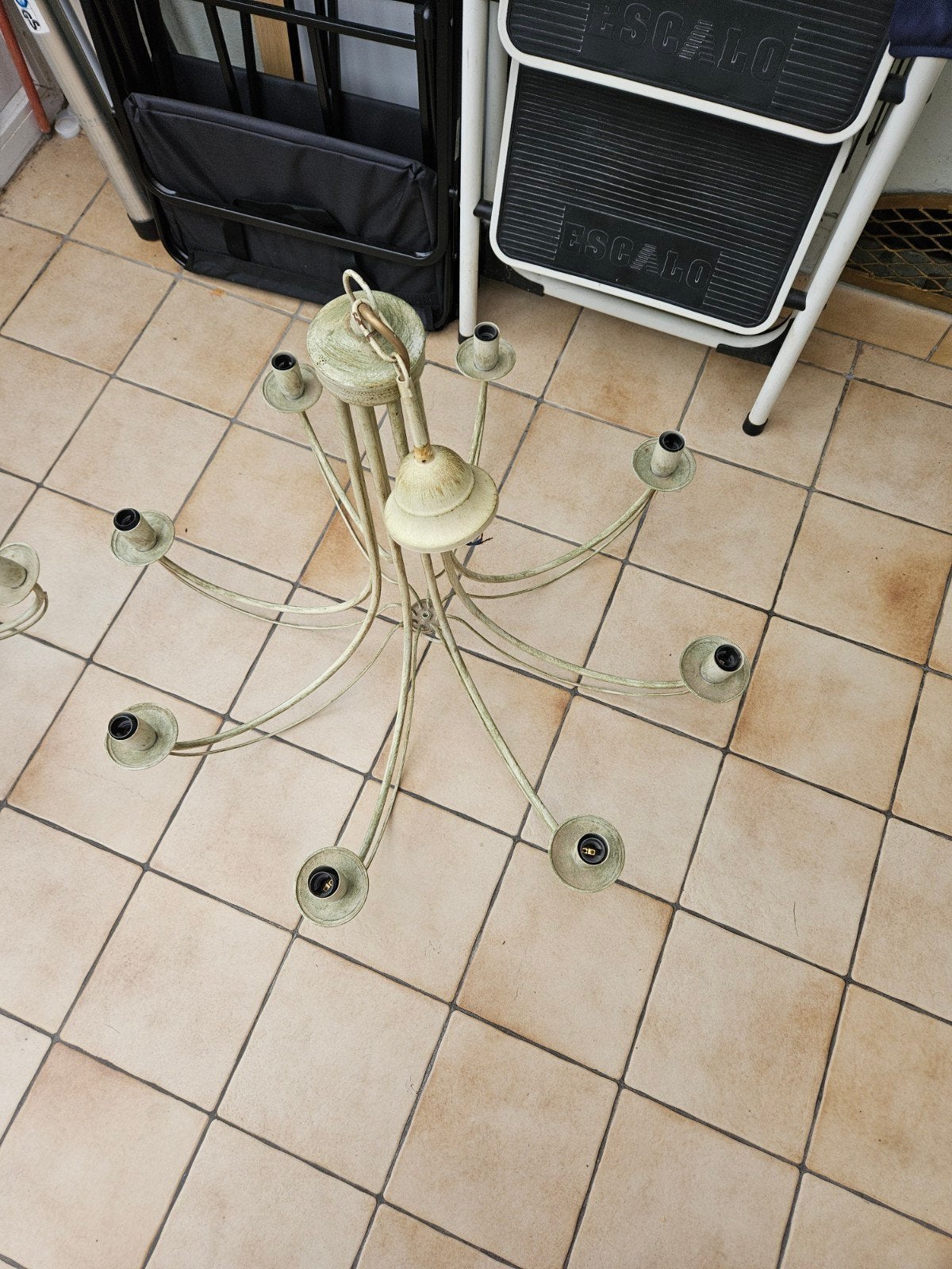 lustres, Suspension, Beige, Rond, Comme neuf