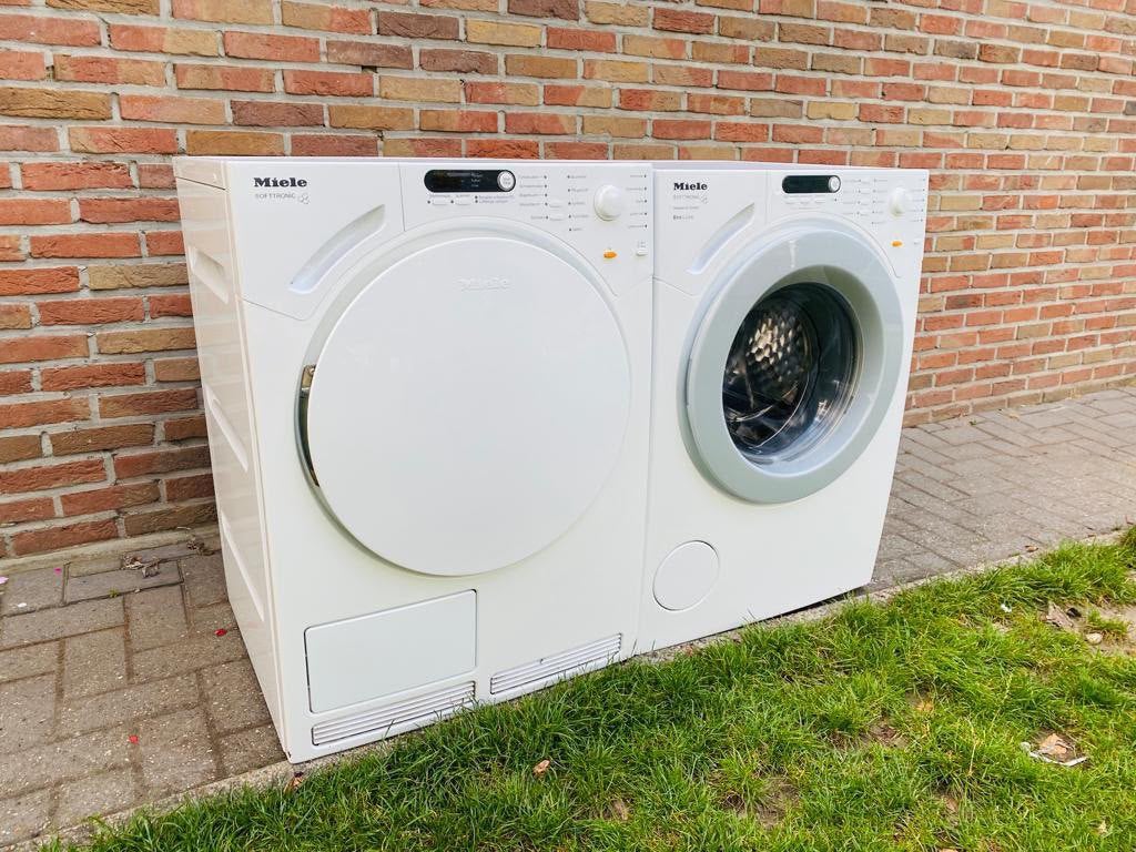 ❇️Set miele wasmachine en droogkast werken perfect❇️, Elektronische apparatuur, Wasmachines, Ophalen, Zo goed als nieuw