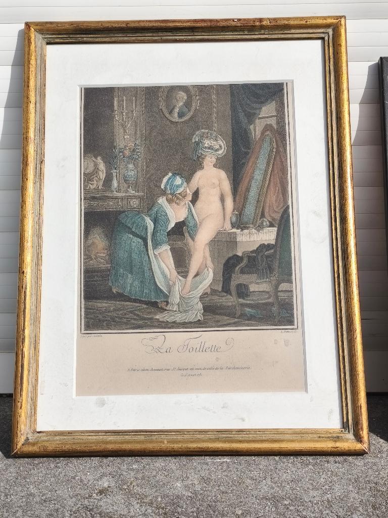 Lithographie la toilette de jollain par L bonnet, Antiek en Kunst, Ophalen of Verzenden