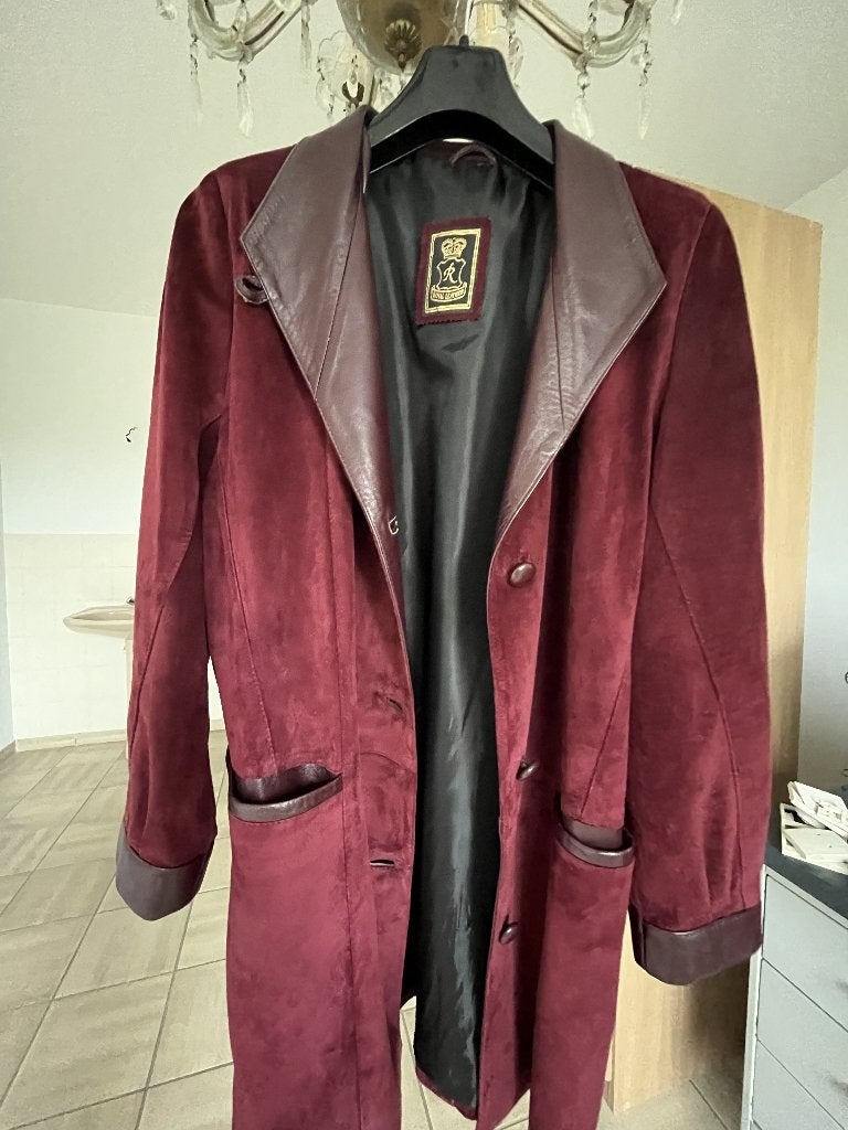 Klasse lederen/daim mantels zo goed als nieuw, Enlèvement, Comme neuf, Taille 38/40 (M), Autres couleurs
