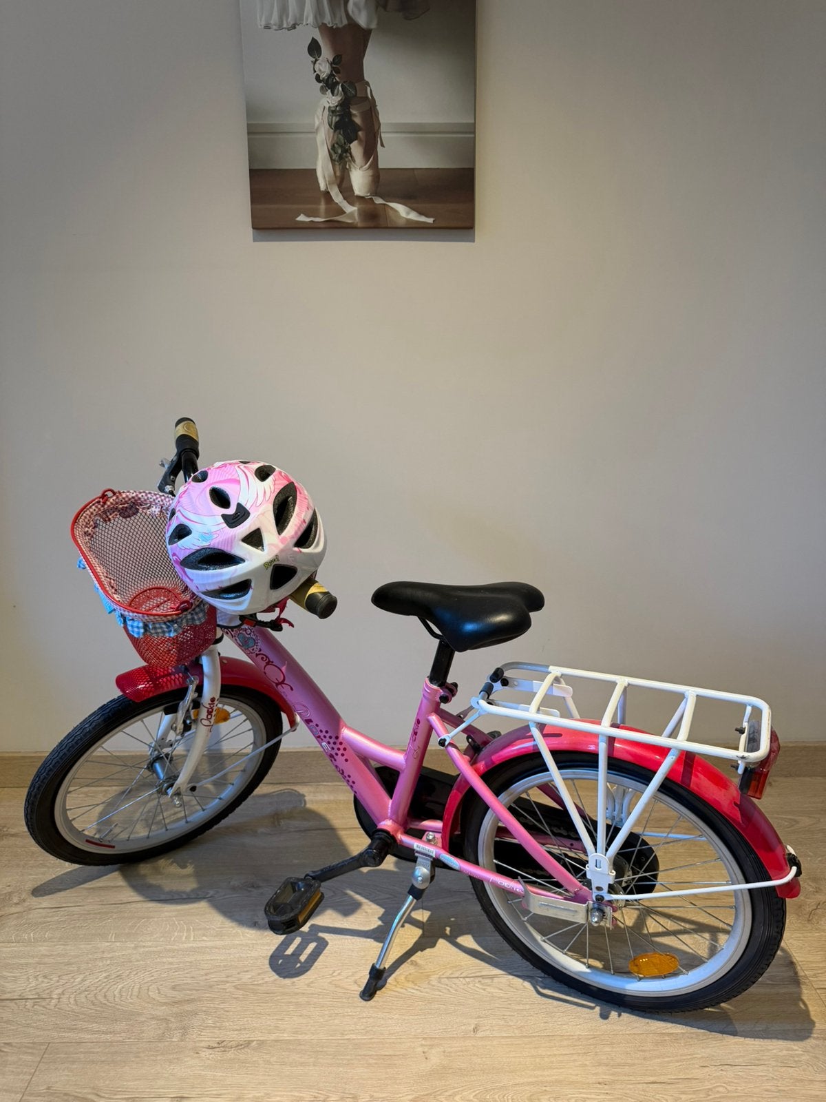 Loekie X-Plorer meisjesfiets 20 inch + zijwieltjes, Frein à rétropédalage, Comme neuf, Frein à main, 20 pouces